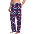 thumbnail image 1 of Picia Cool Mirror Cherries Mens Soft Woven Cotton Elastic Waistband Sleep Pajama Pant Lounge Sleep Pant With Pockets And Drawstring-XX-Large, 1 of 9