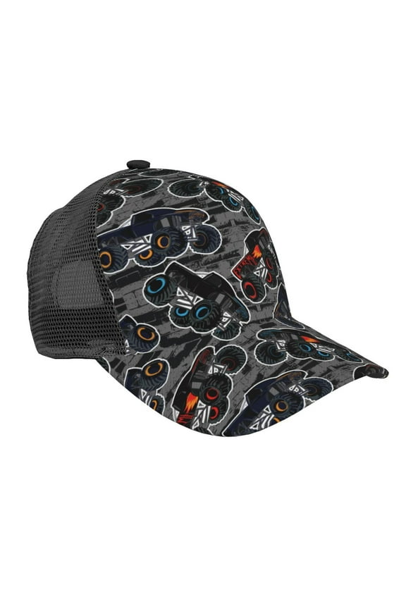 Cool Off-Road Vehicle Pattern Trucker Hat,Baseball Cap,Sun Protection Cap,Stylish Headwear,Leisure Cap,Outdoor Sports Cap