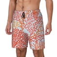 thumbnail image 1 of Picia Corals pattern Mens Swim Trunks with Compression Liner Stretch Beach Shorts Quick Dry with Zipper Pockets No-Chafing Board Shorts-XX-Large, 1 of 9