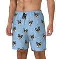 thumbnail image 1 of Picia Corgi Dog pattern Mens Swim Trunks with Compression Liner Stretch Beach Shorts Quick Dry with Zipper Pockets No-Chafing Board Shorts-XX-Large, 1 of 9