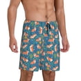 thumbnail image 1 of Picia Corgi with Flowers Pajama Shorts for Men, Men's Pajama Bottoms, Sleepwear,Short Pajama Pants-Small, 1 of 9