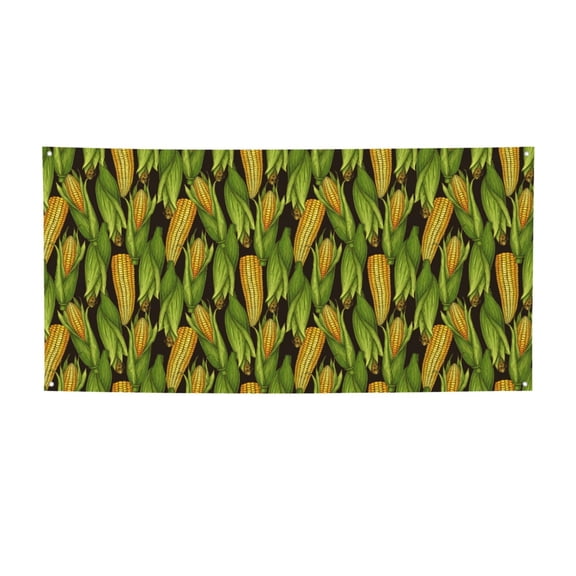 Picia Corn 2 Pattern Party Banner, Festive Decoration, Holiday Banner, Celebration Decor, Event Banner, Reusable Party Banner-Small