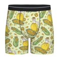 thumbnail image 1 of Picia Corn And Corn Oil Pattern Men's Athletic Long Leg Briefs , Performance Stretch Underwear，Moisture-Wicking, 1 of 7