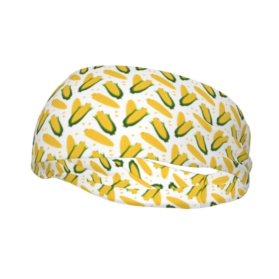 Picia Corn On The Cob Print Mens Running Headband,Mens Sweatband Sports Headband for Running,Cycling,Basketball,Yoga,Fitness Workout