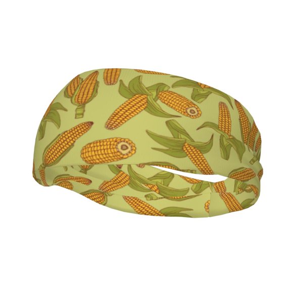 Picia Corn Print Mens Running Headband,Mens Sweatband Sports Headband for Running,Cycling,Basketball,Yoga,Fitness Workout