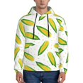 thumbnail image 1 of Picia Corns Pattern Casual Men's Hoodie - Lightweight Hooded Sweatshirt with Kangaroo Pocket, Comfortable Pullover for Everyday, Travel-X-Large, 1 of 7