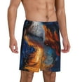 thumbnail image 1 of Picia Cosmic Dog Starry Night Pajama Shorts for Men, Men's Pajama Bottoms, Sleepwear,Short Pajama Pants-Medium, 1 of 9