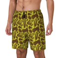 thumbnail image 1 of Picia Countryside Pumpkin Tractor pattern Mens Swim Trunks with Compression Liner Stretch Beach Shorts Quick Dry with Zipper Pockets No-Chafing Board Shorts-X-Large, 1 of 9