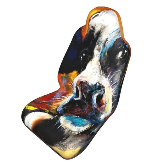 Picia Cow Print Waterproof Sweating Car Seat Cover for Post Gym Workout, Running, Beach and Hiking, Universal Fit Anti-Slip Bucket Seat Protector