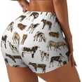 thumbnail image 1 of Picia Cow Printed Workout Shorts for Women Seamless Scrunch Butt Lifting High Waisted Yoga Gym Booty Running Moisture-wicking Short Pants-Large, 1 of 9