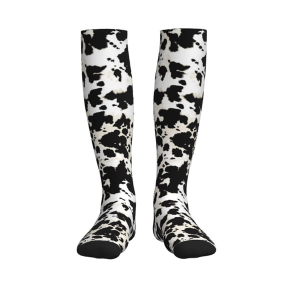 Picia Cow Skin 1 Printed Sports Compression Socks - 15-20mmHg Graduated Compression, High-Performance Soft and Breathable Socks for Men and Women