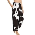 thumbnail image 1 of Picia Cow Skin 2 Womens Soft Woven Cotton Elastic Waistband Sleep Pajama Pant Lounge Sleep Pant With Pockets And Drawstring-Small, 1 of 9