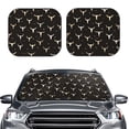 thumbnail image 1 of Picia Cow Skulls 2 Piece Car Windshield Sun Shade Foldable | Foldable Sun Shield for Front Window Blocks UV Rays and Keeps Your Vehicle Cool-Large, 1 of 7
