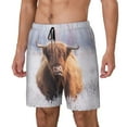 thumbnail image 1 of Picia Cow pattern Mens Swim Trunks with Compression Liner Stretch Beach Shorts Quick Dry with Zipper Pockets No-Chafing Board Shorts-Medium, 1 of 9