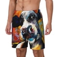 thumbnail image 1 of Picia Cow pattern Mens Swim Trunks with Compression Liner Stretch Beach Shorts Quick Dry with Zipper Pockets No-Chafing Board Shorts-X-Large, 1 of 9