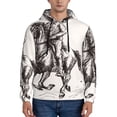 thumbnail image 1 of Picia Cowboy Ride A Horse Pattern Casual Men's Hoodie - Lightweight Hooded Sweatshirt with Kangaroo Pocket, Comfortable Pullover for Everyday, Travel-Medium, 1 of 7