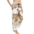 thumbnail image 1 of Picia Cowboy Rodeo Guitar Womens Soft Woven Cotton Elastic Waistband Sleep Pajama Pant Lounge Sleep Pant With Pockets And Drawstring-XX-Large, 1 of 9