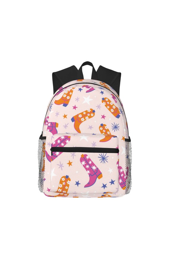 Cowgirl Boots Large Capacity Backpack Classic Style Backpack Casual Backpack Water-Resistant School Work Travel Outdoor Backpack