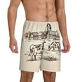 thumbnail image 1 of Picia Cows On The Farm Pajama Shorts for Men, Men's Pajama Bottoms, Sleepwear,Short Pajama Pants-Large, 1 of 9