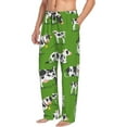 thumbnail image 1 of Picia Cows With Calfs Green Mens Soft Woven Cotton Elastic Waistband Sleep Pajama Pant Lounge Sleep Pant With Pockets And Drawstring-Medium, 1 of 9