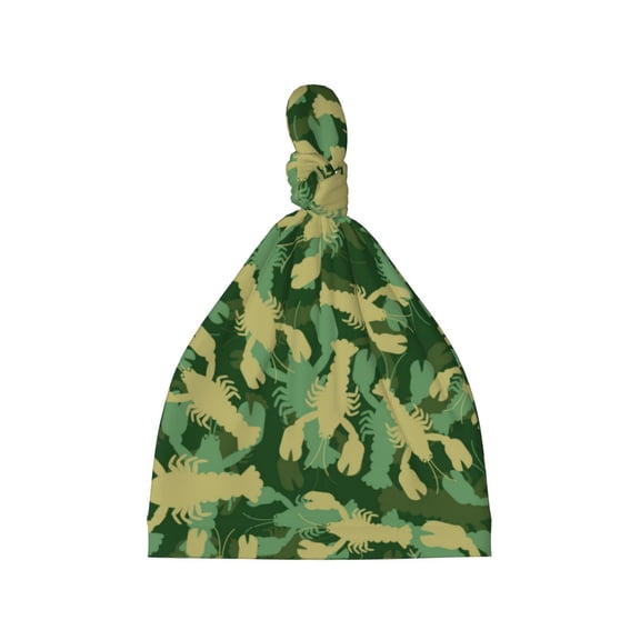 Picia Crayfish Army Printed Preemie Hats for Baby Girls Cotton Premature Knot Hats Newborn Hospital Cap Warm Knot Beanie Nicu for Preemie Girls and Boys