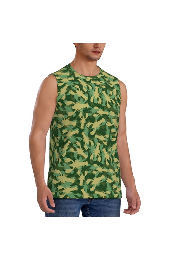 Crayfish Army mens Cotton Tank Undershirts , Moisture-wicking Ribbed Tanks, Lightweight Cotton Tank Undershirts-Large