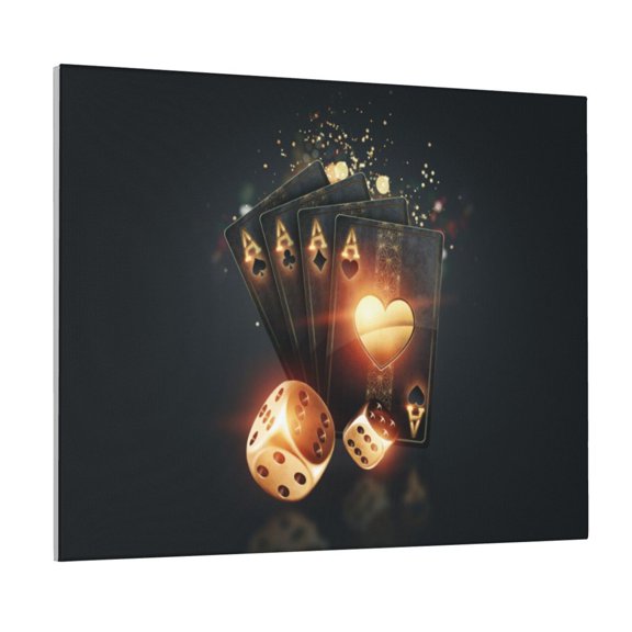 Picia Creative Poker Pattern Decorative Picture – Unique Wall Art, Modern Canvas Print for Trendy Interiors (Horizontal)