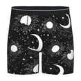 thumbnail image 1 of Picia Crescent and Stars Pattern Men's Athletic Long Leg Briefs , Performance Stretch Underwear，Moisture-Wicking, 1 of 7