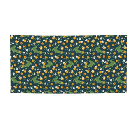 Picia Crocodile And Oranges Pattern Party Banner, Festive Decoration, Holiday Banner, Celebration Decor, Event Banner, Reusable Party Banner-Medium