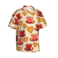 thumbnail image 1 of Picia Cups of Tea Gentle Cotton Regular Fit Short Sleeve Casual Hawaiian Shirt for Men-Large, 1 of 1