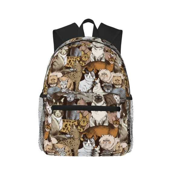 Picia Cut Cats Large Capacity Backpack Classic Style Backpack Casual Backpack Water-Resistant School Work Travel Outdoor Backpack