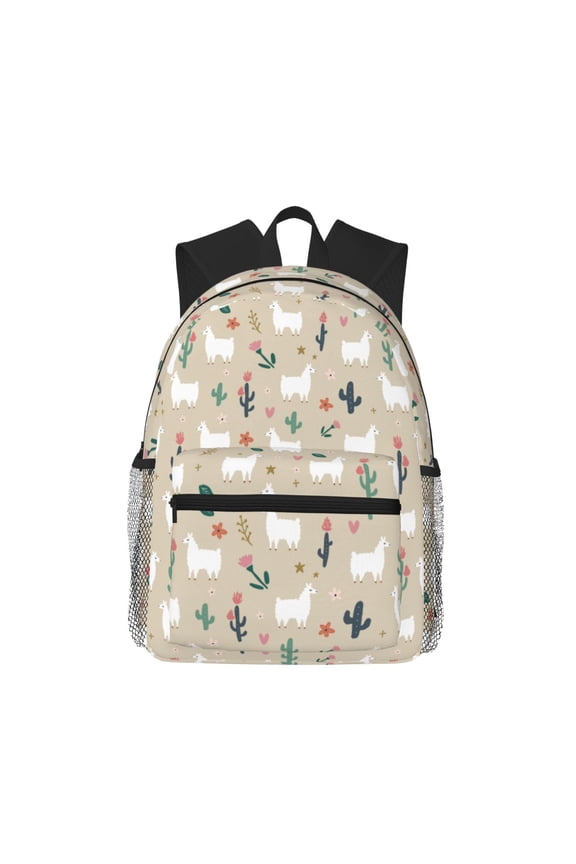 Cute Alpaca Large Capacity Backpack Classic Style Backpack Casual Backpack Water-Resistant School Work Travel Outdoor Backpack