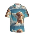 thumbnail image 1 of Picia Cute Angel Winged Dog Gentle Cotton Regular Fit Short Sleeve Casual Hawaiian Shirt for Men-Small, 1 of 8