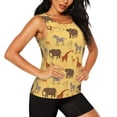 thumbnail image 1 of Picia Cute Animals Pattern Women's Workout Tank Top,Breathable Activewear,Slim Fit Athletic Top,Versatile Workout Moisture-wicking top-Large, 1 of 9