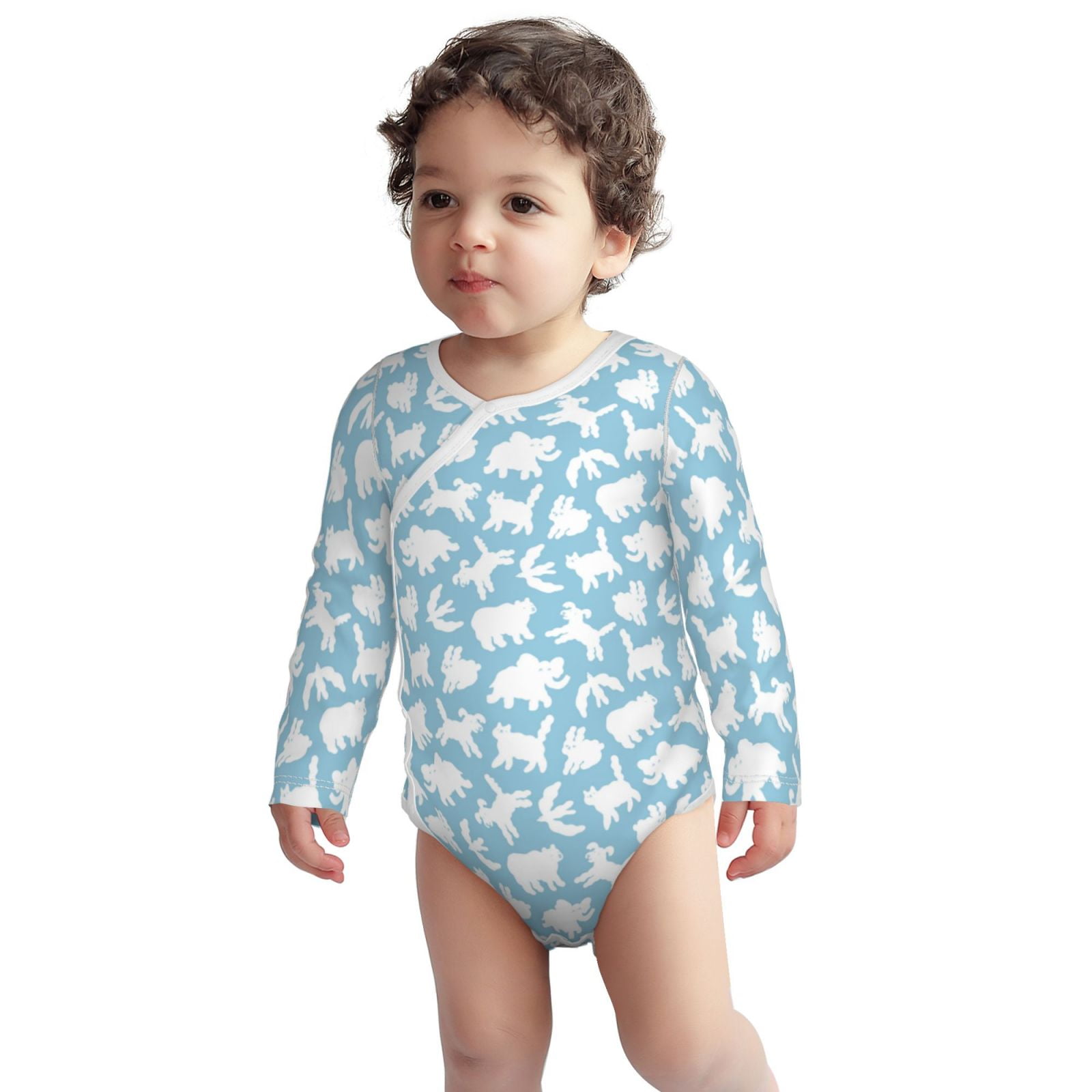 Picia Cute Animals for unisex-baby Long-sleeve Bodysuit,Newborn Baby Boy Girl Onsies Bodysuit-18 Months