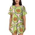 thumbnail image 1 of Picia Cute Avocado Pajamas Sets for Women Soft Short-Sleeved Pjs with Lounge Shorts Two Piece Sleepwear-XX-Large, 1 of 9
