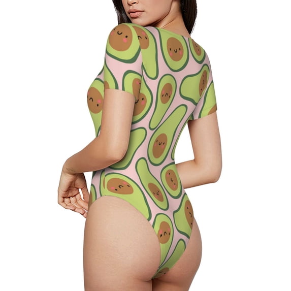 Picia Cute Avocado Womens One Piece Swimsuits Modest Tummy Control Bathing Suits Lace Up Slimming Swim Suit-X-Large