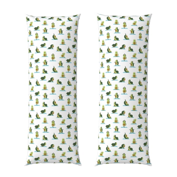 Picia Cute Avocado Yoga Body Pillow Cover - Super Soft Microfiber 20x54 Body Pillow Case - Envelope Closure, Wrinkle, Stain Resistant Body Pillow Cover,Elegant Bedding