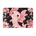 thumbnail image 1 of Picia Cute Axolotl Sakura Blossoms A Pattern Flannel Doormat – 16x24 Inch Non-Slip Indoor Mat, Absorbent & Quick-Dry Rug for Entryway, Bathroom, Kitchen, and Bedroom, Machine Washable, 1 of 7