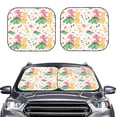 thumbnail image 1 of Picia Cute Baby Dinosaurs 2 Piece Car Windshield Sun Shade Foldable | Foldable Sun Shield for Front Window Blocks UV Rays and Keeps Your Vehicle Cool-Small, 1 of 7