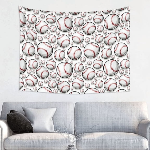 Picia Cute Baseball Pattern Tapestry-Tapestries for Bedroom Living Room Dorm(29x37")