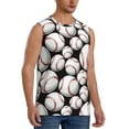 thumbnail image 1 of Picia Cute Baseball mens Cotton Tank Undershirts , Moisture-wicking Ribbed Tanks, Lightweight Cotton Tank Undershirts-X-Large, 1 of 8