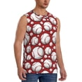 thumbnail image 1 of Picia Cute Baseball mens Cotton Tank Undershirts , Moisture-wicking Ribbed Tanks, Lightweight Cotton Tank Undershirts-XX-Large, 1 of 8
