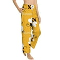 thumbnail image 1 of Picia Cute Bee Butterfly Yelllow Womens Soft Woven Cotton Elastic Waistband Sleep Pajama Pant Lounge Sleep Pant With Pockets And Drawstring-Small, 1 of 9