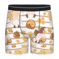 thumbnail image 1 of Picia Cute Bee Gnome2 Pattern Men's Athletic Long Leg Briefs , Performance Stretch Underwear，Moisture-Wicking, 1 of 7