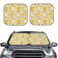 thumbnail image 1 of Picia Cute Bee Gnomes 2 Piece Car Windshield Sun Shade Foldable | Foldable Sun Shield for Front Window Blocks UV Rays and Keeps Your Vehicle Cool-, 1 of 7