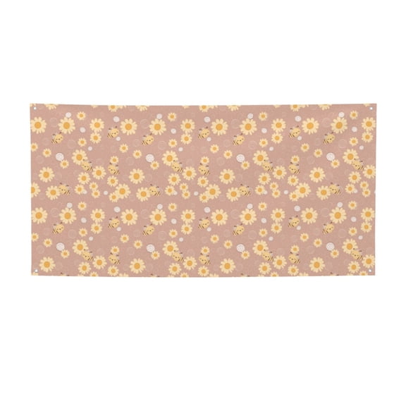 Picia Cute Bee Pattern Party Banner, Festive Decoration, Holiday Banner, Celebration Decor, Event Banner, Reusable Party Banner-Small