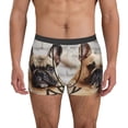 thumbnail image 1 of Picia Cute Bulldogs Apply Pattern Men’s Boxer Briefs – Soft & Breathable Underwear, Stretchy & Comfortable Fit, Supportive Pouch Design, Moisture-Wicking-Medium, 1 of 5
