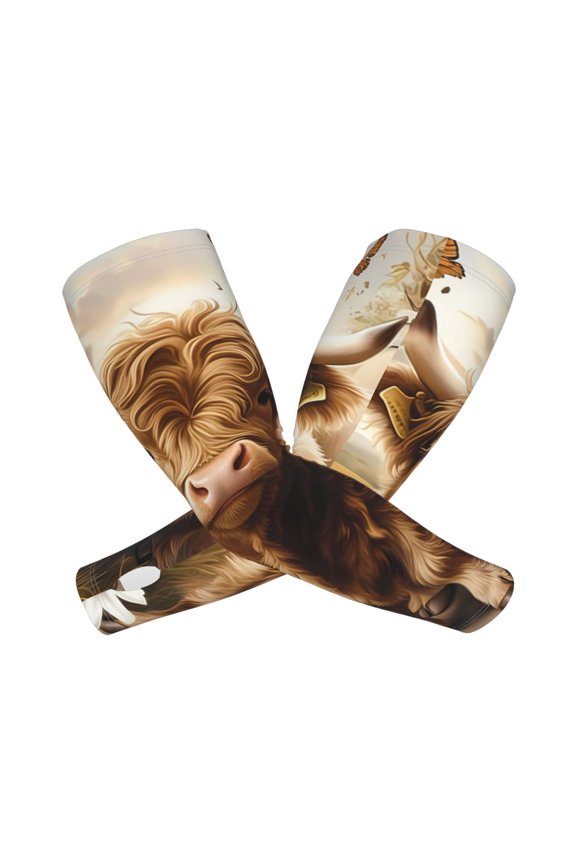 Cute Calf Butterflies A Arm Sleeves for Men and Women - Tattoo Cover Up UPF 50+ Cooling Sports Sleeve for Basketball Golf Football-One Size