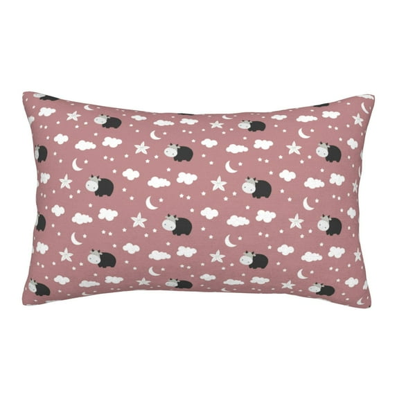 Picia Cute Calf Pattern Plush Pillow Case – Soft and Cozy Cushion Cover, Hypoallergenic Throw Pillow Case for Home Decor-14"x20"
